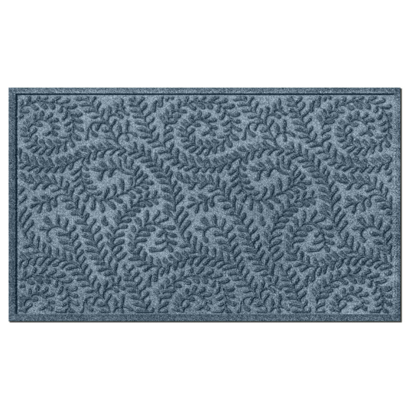 WaterHog Boxwood 35 in. x 59 in. Indoor Outdoor Door Mat, Bluestone