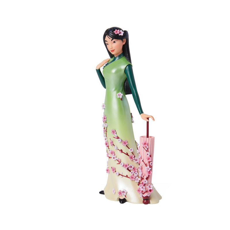 Disney Showcase Mulan Leaning on an Umbrella Botanical Figurine 8.03 Inch