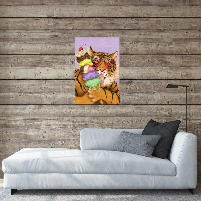 «Party Safari Tiger» par Shari Warren - impression non encadrée, H 32 po x l 24 po x P 0,25 po