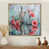 Toile avec cadre flottant or