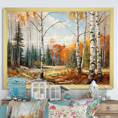 Bouleau saisonnier en bois de bouleau II - art mural grand bouleau