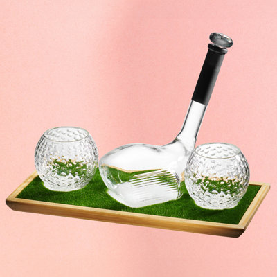 Golf 3 Piece Decanter Whiskey Set