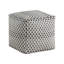 Repose-pieds carré rembourré en tissu jacquard