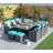 6 - Person Patio Dining Set Umbrella Hole Included Rectangular Table with Cushions Included-93842994-93842995