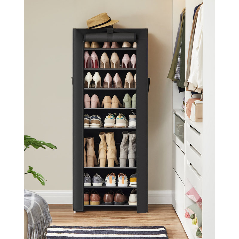 27 Pair Shoe Storage Cabinet, Black