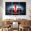«Chess Red King», 3 pièces sur toile-98562776