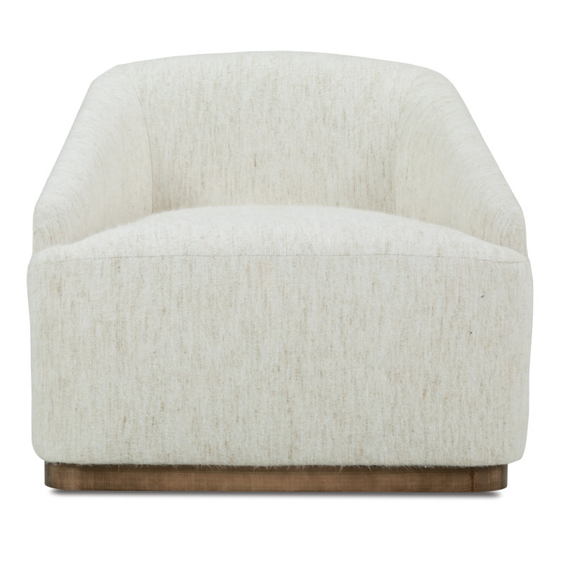 Bernie Swivel Chair, White Linen Blend (15803-43)