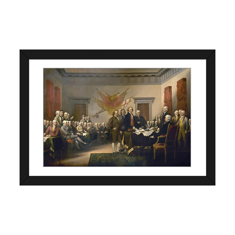 Declaration of Independence, 1817-18 (US Capitol Collection) par John Trumbull - Estampe numérique sur toile tendue avec châssis