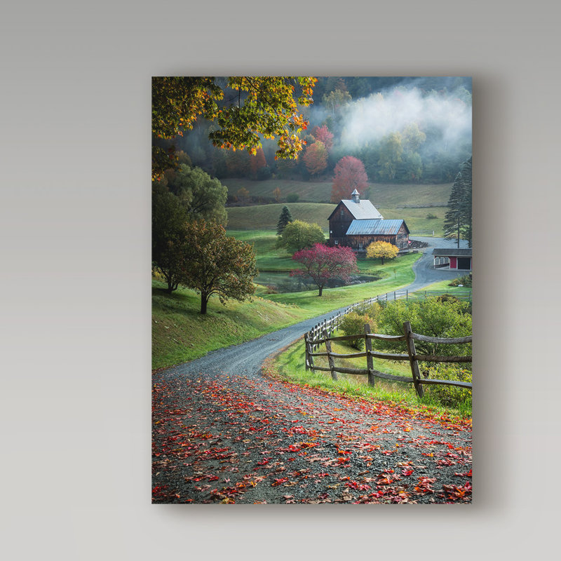 «Farm Landscape» Badgley, reproduction de photo sur toile tendue, H 19 po x l 14 po x P 2 po
