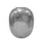 Vase en aluminium 12,5X12,5X15 ", stries argentées