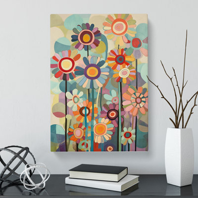 Gavankar Flowers Retro Vol.2 - Wrapped Canvas