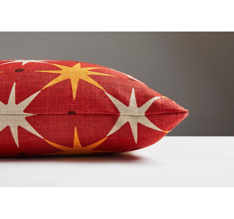 Albert Hadley Square Pillow Cover & Insert, Red