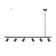 55" 6-Light Matte Black Adjustable Height Track Lighting with Pivoting Track Heads