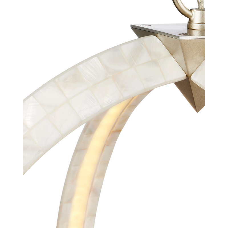 Arietta 4 - Light Mother of Pearl/Metal LED Chandelier