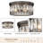 Crystal Flush Mount Ceiling Light, Contemporary Ceiling Lighting Fixture, E12 3-Lights Industrial Close To Ceiling Lighting For Bedroom, Living Room, Kitchen Island (Oil Rubbed Bronze)-881842788
