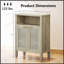 Buffet scandinave en rotin et or-15348476
