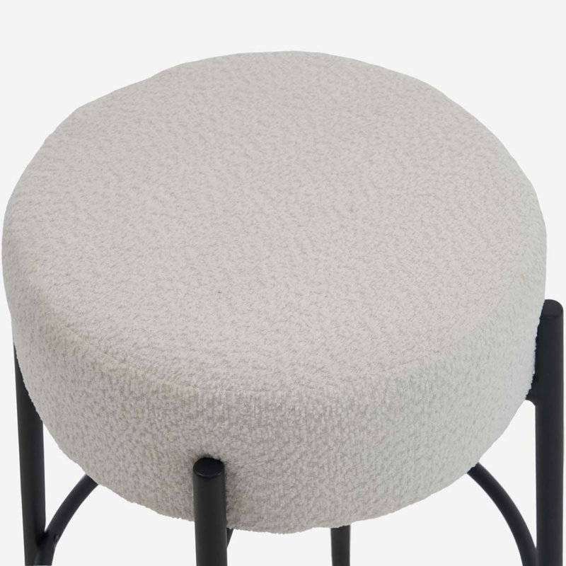 Stool 30" Tall, Round High Bar Stools, Set   2 - Contemporary upholstered dining stools for kitchens, coffee shops and bar stores - Includes sturdy hardware support legs