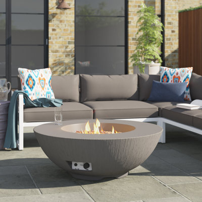 Round Concrete Fire Pit Table
