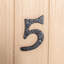 8.6cm H Iron House Number
