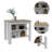 Brooklyn  Kitchen Island, Three Concealed Shelves-264538827