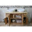 Deeds 1230 mm Freestanding Double Vanity with Vessel Ceramic Basin