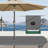 7-Piece 6-Person Rectangular Long Patio Dining Set With Umbrella Hole-1500380861