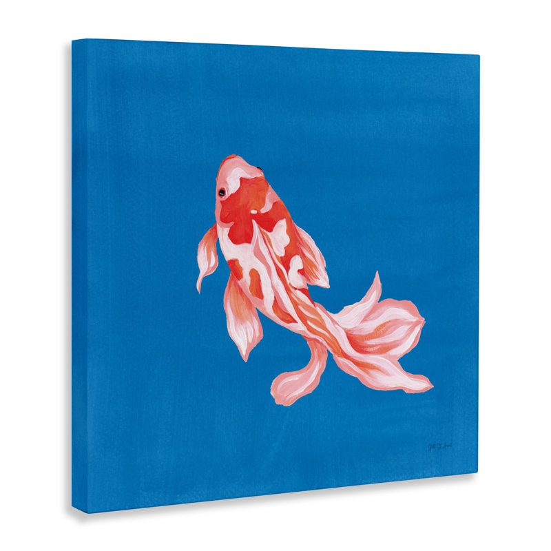 Toile Koi Blue Vibrant, H 36 po x l 36 po