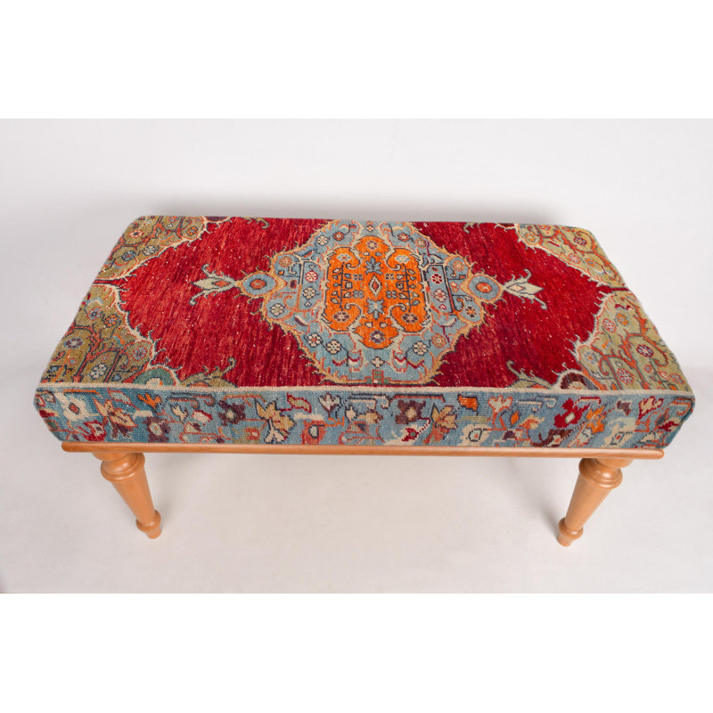Banc médaillon, banc assis, banc repose-pieds, banc rembourré, banc tapis turc, banc Kilim, banc de décoration intérieure, banc fabriqué à la main