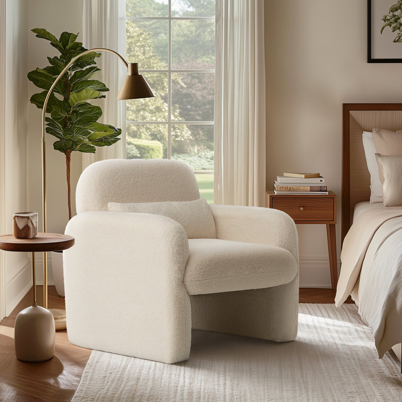 Fauteuil 33,5 po, Peluche beige