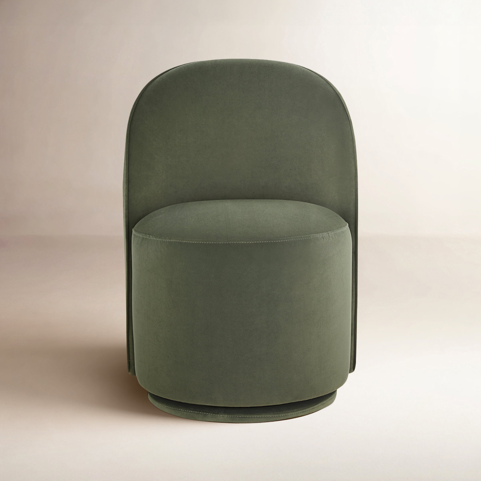 Sharlene Swivel Dining Chair, Soren Olivine Performance Velvet