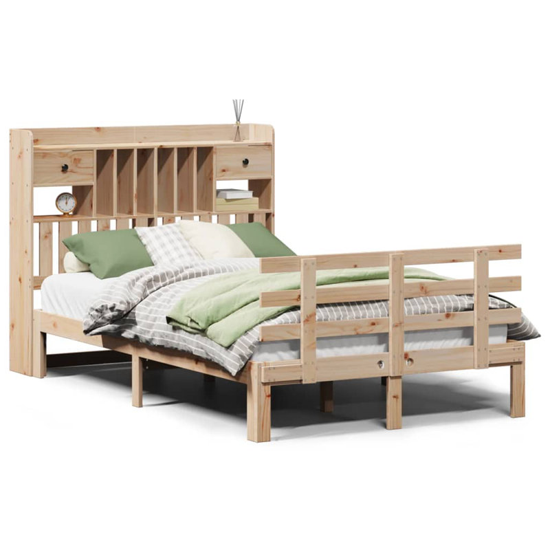 Solid Wood Bed, 140 x 218.5 cm , Natural