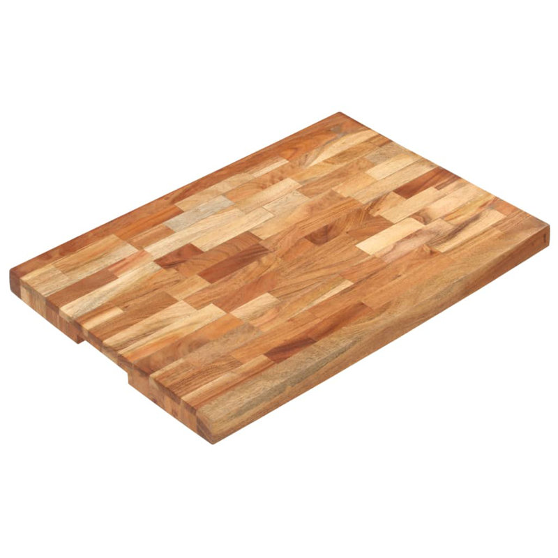 Solid Acacia Wood Rectangular Chopping Board Set