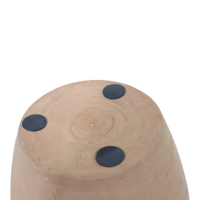Vase rustique en terre cuite avec anse torsadée pour la décoration de table - Grand vase décoratif pour le salon ou la décoration intérieure - 30 cm, rouge et orange