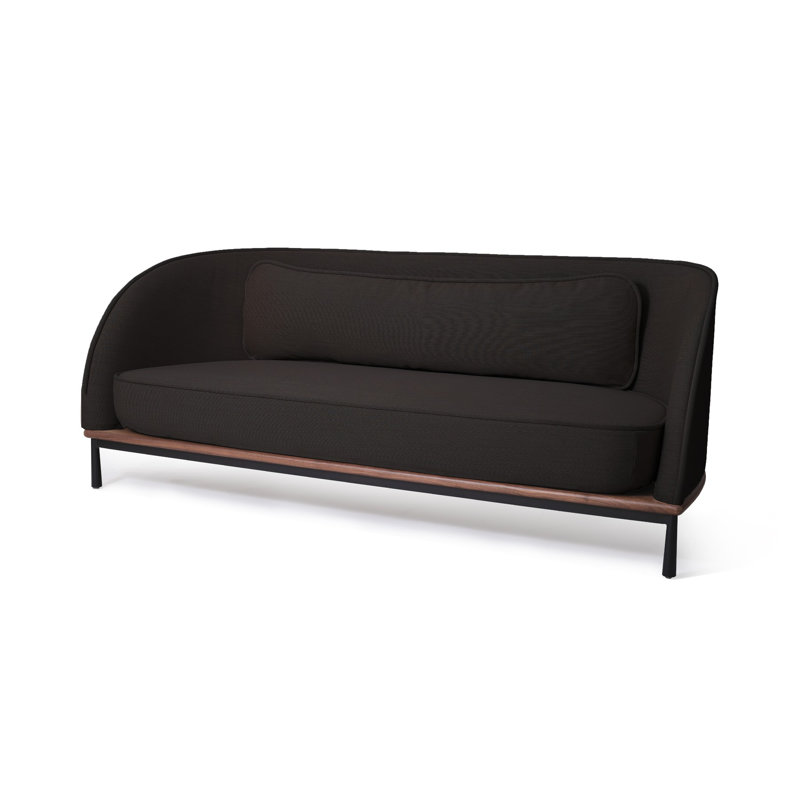 Arc Sofa Three Seater, Brown, Natural Oak