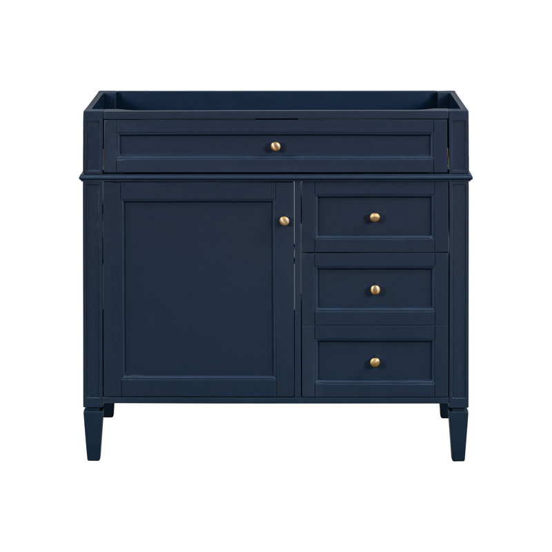 Meuble-lavabo 36 po sans lavabo supérieur, Doré, Bleu