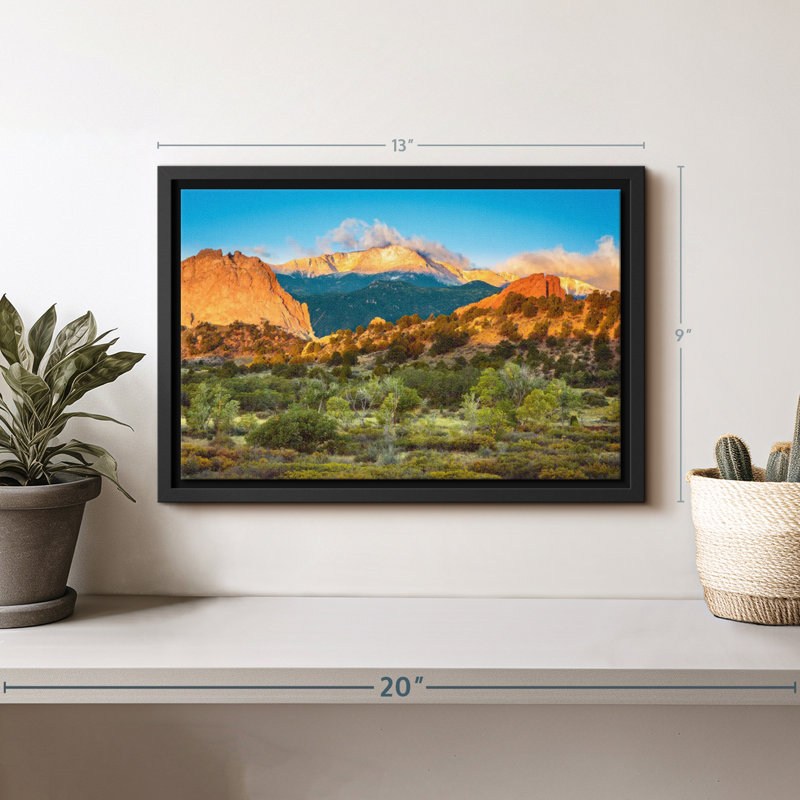 «Pikes Peak Mountainscape Reproduction sur toile», H 9 po x l 13 po