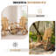 Chaise berçante de patio en bois de 38 pouces-723979640