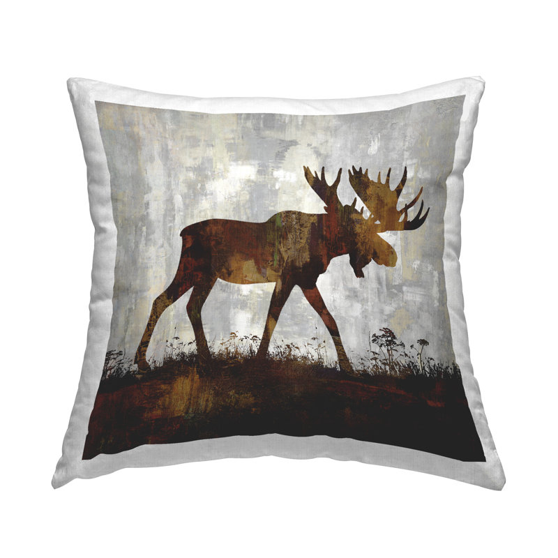 Moose Stepping Forest Silhouette
