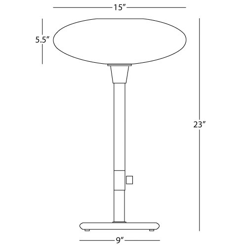 Ovo Table Lamp, Polished Nickel