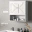 Unité de salle de bain murale blanche avec tablette ouverte et armoire de rangement réglable