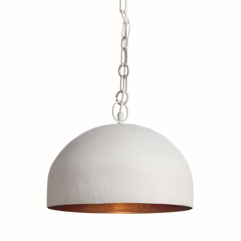 Petit luminaire suspendu Thayer, H 8,5 po x l 14 po x P 14 po, Blanc
