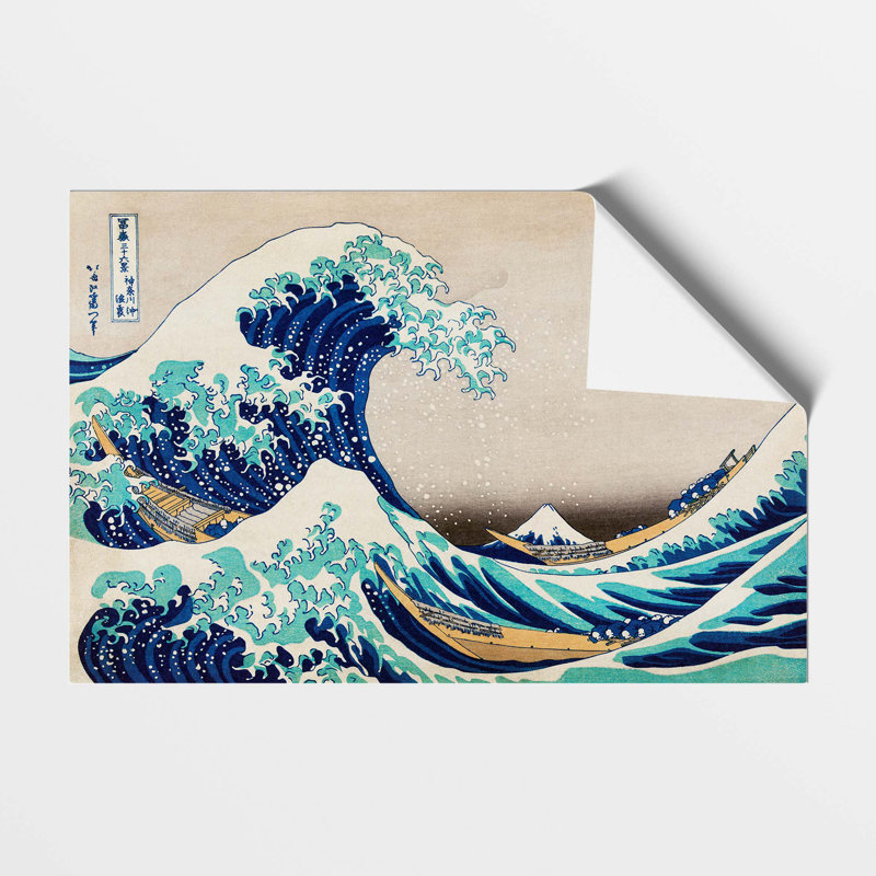 The Great Wave Off Kanagawa by Katsushika Hokusai - Frameless Print, 42 cm H x 59.4 cm W