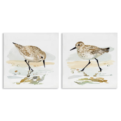 «Sea Birds On Shore On Canvas» par Victoria Barnes