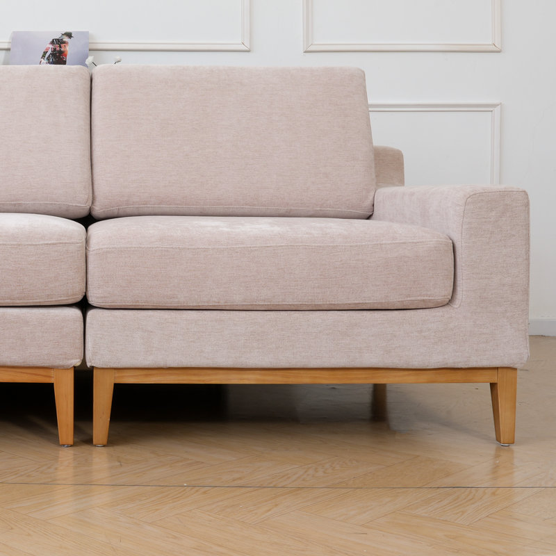 Fauteuil d'appoint modulaire rembourré Bourbeau, Kaki