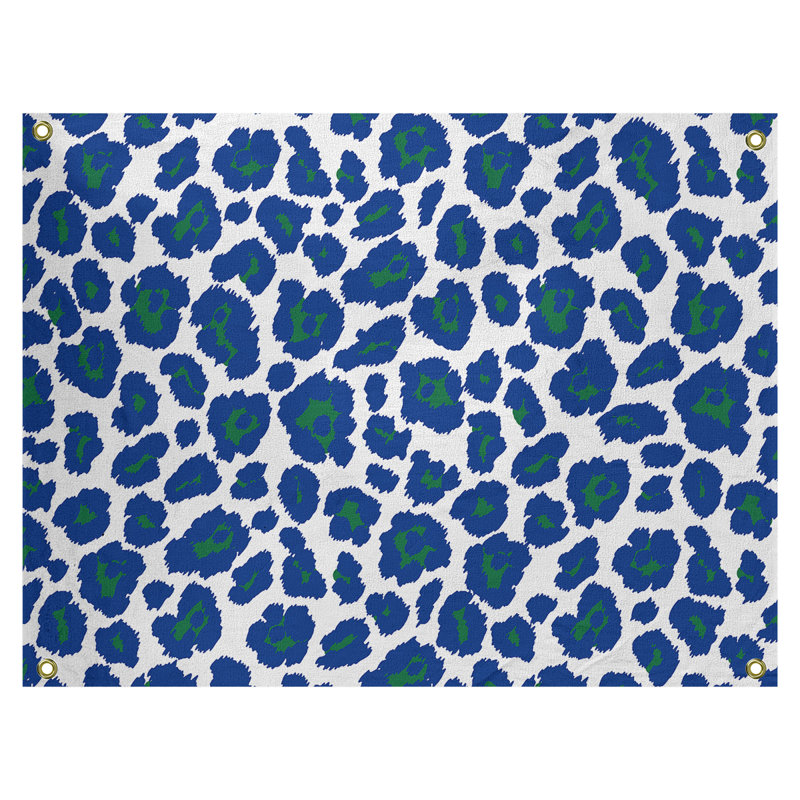 Tapisserie de football en polyester Seattle, Blanc / bleu / vert, H 50 po x l 59 po