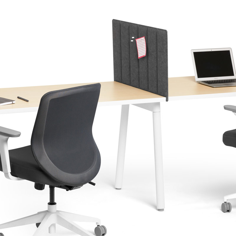 Panneau d'intimité moulable pivotant, 28", Gris foncé