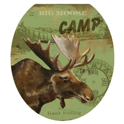 Adhésif décoratif pour siège de toilette Moose Lodge