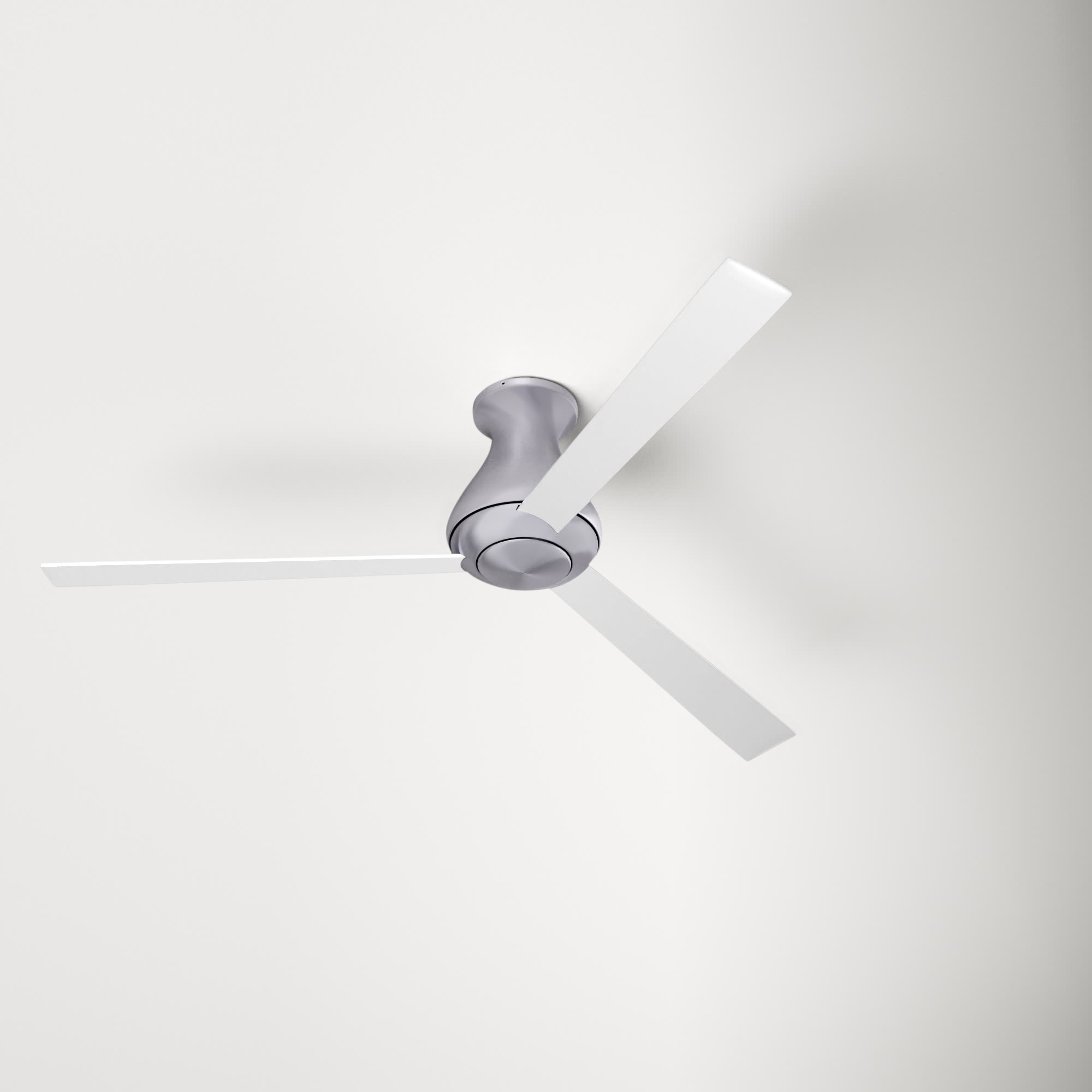 Altus 52'' 3 Blade Ceiling Fan, White, Wall Control with Remote Handset (2-wire), Brushed Aluminum