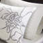Très grand lit en coton imprimé gris / pêche - édredon, rembourrage ornemental de 15 pouces, coussins décoratifs brodés-117581471