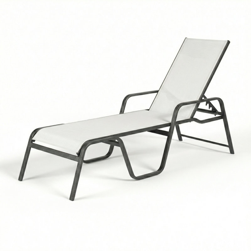 Chaise, White Sling/Anthracite